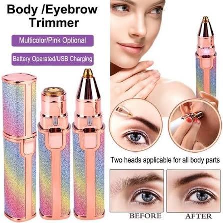2-in-1 Rechargeable Eyebrow & Facial Hair Trimmer